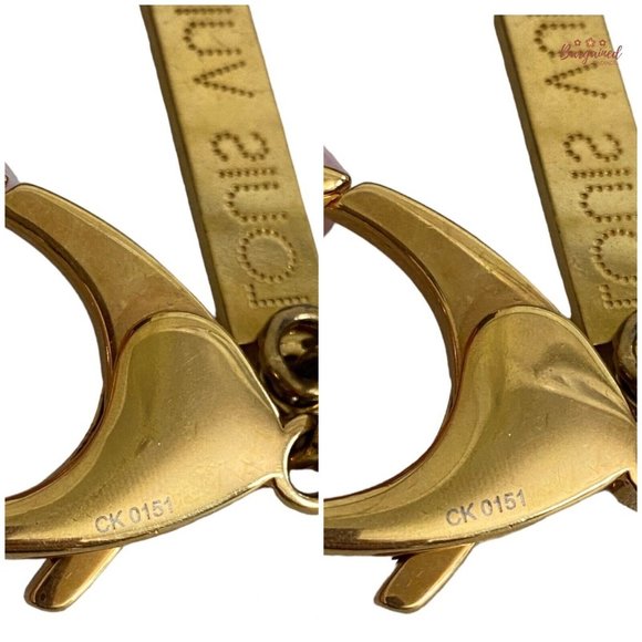 Authentic LOUIS VUITTON Goldtone Tapage Key Holder And Bag Charm - Picture 9 of 12